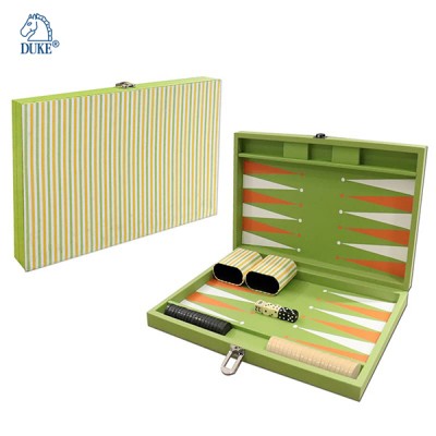 Fancy Spliced-Fabric Backgammon Set