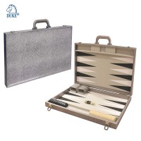 Pebbled Leatherette Backgammon Set