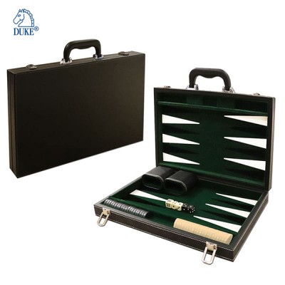 Luxury Leatherette Backgammon with Rugged Handle