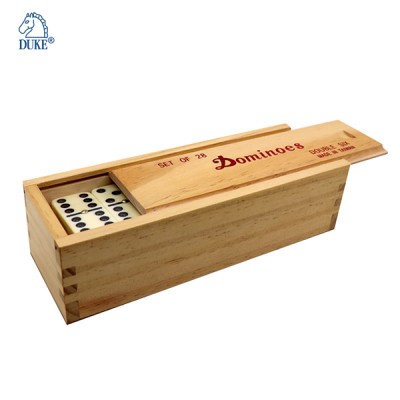 Domino Set in Wooden Box with Slide Top