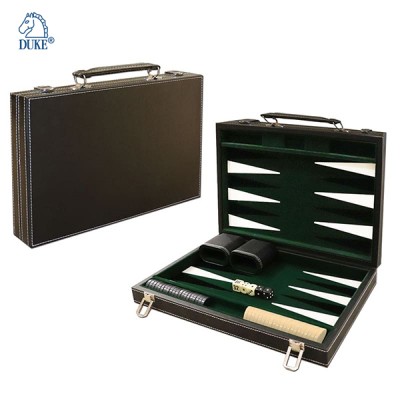 Classic Leatherette Backgammon with Stitched